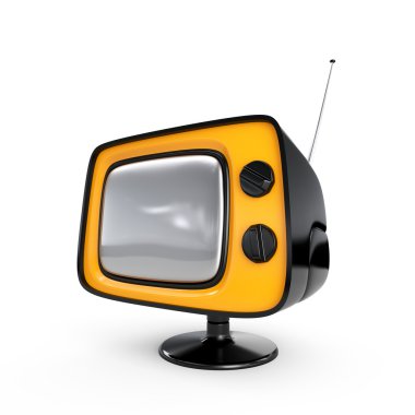 Stylish retro TV - Black edition clipart