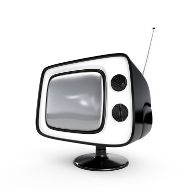 Stylish retro TV - Black edition. clipart