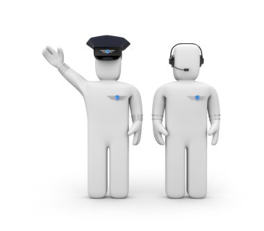 Pilot and copilot clipart