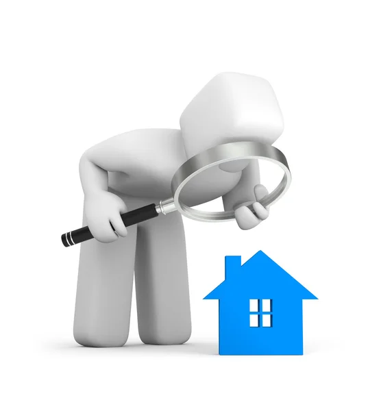Person and house icon — Stock Photo, Image