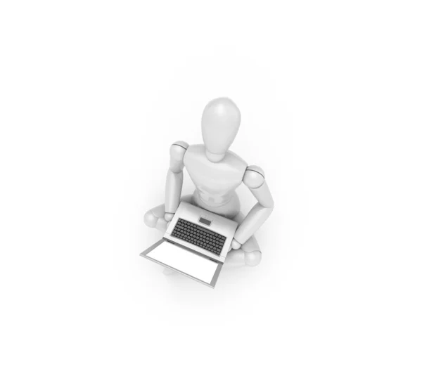 Osoba pracująca na laptopie — Zdjęcie stockowe