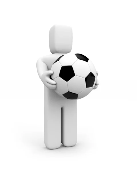 Увлечение футболом — стоковое фото