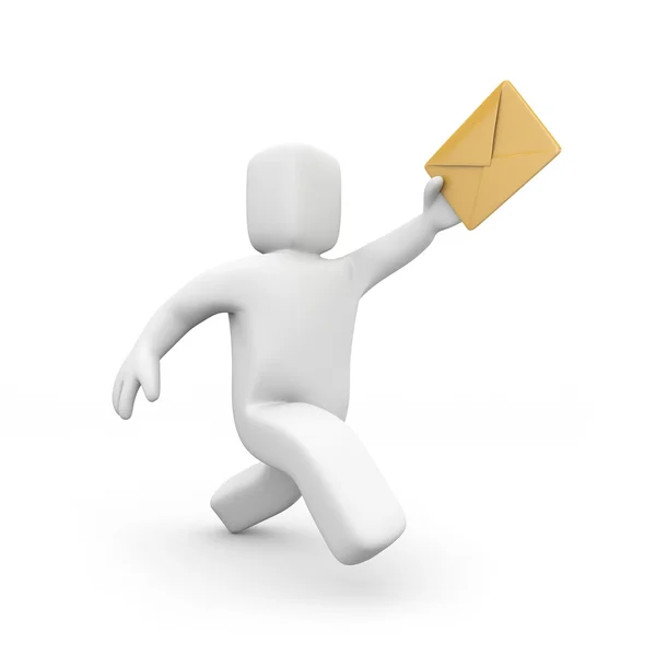 Pošťák - doručování pošty — Stock fotografie
