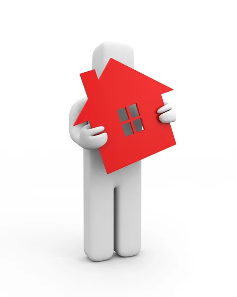 Person hold house icon — Stock Photo, Image