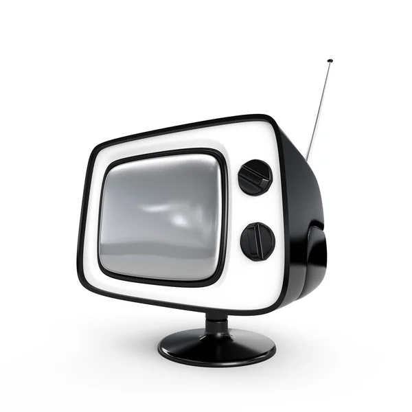 Stylowa retro tv - czarna edycja. — Zdjęcie stockowe