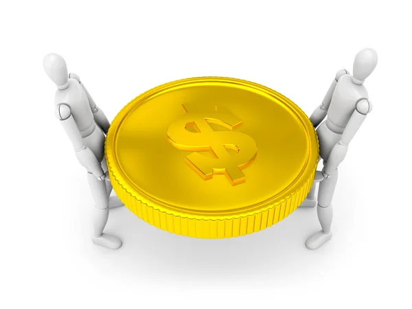 Hold coin — Stock Photo, Image
