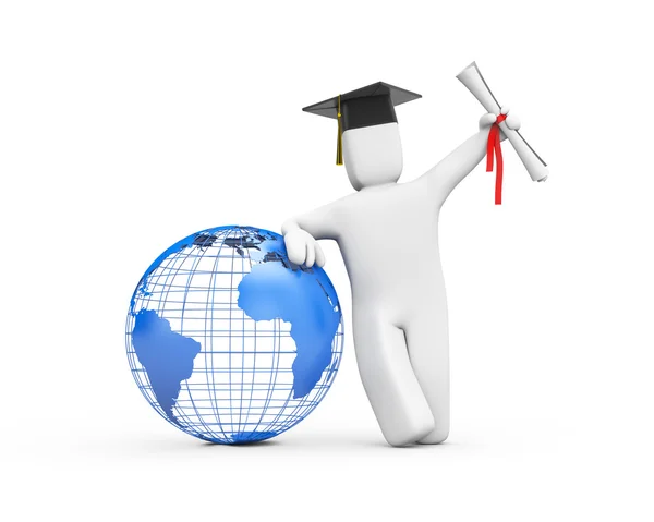 The world is opened for you. Graduate. — Stock Photo, Image