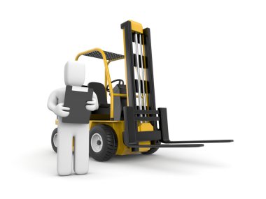 Forklift kullanan kişi