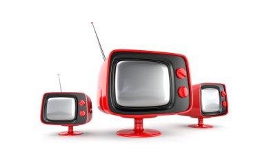 Stylish retro TV clipart