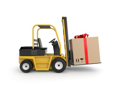 hediye kutusu ile forklift