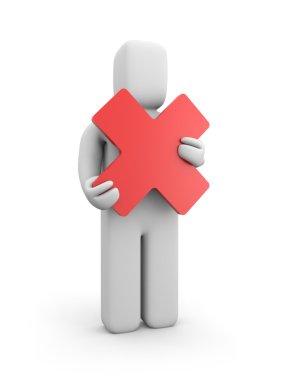 Person hold cross clipart