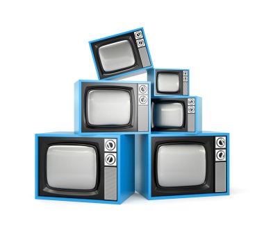 retro tv yığını