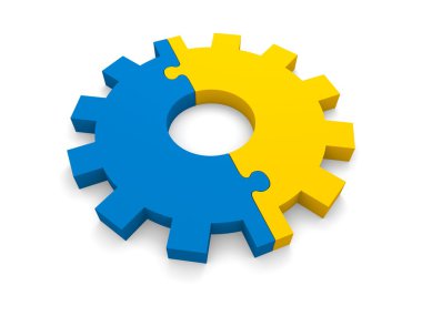 Gear puzzle clipart