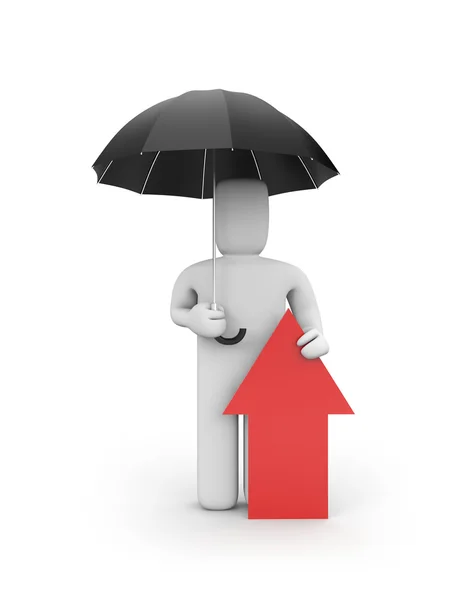 Man en paraplu — Stockfoto