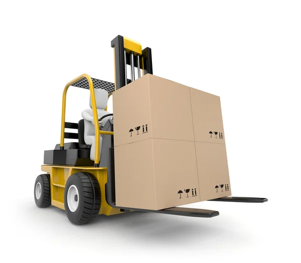 Person drive a Forklift — Stock Photo, Image