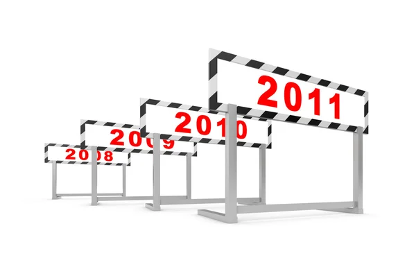 New Year - new hurdle — Stock Photo, Image