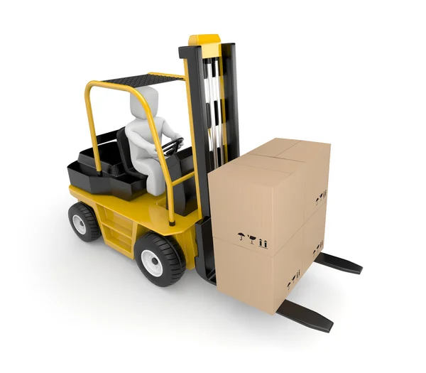 Person drive a Forklift — Stock Photo, Image