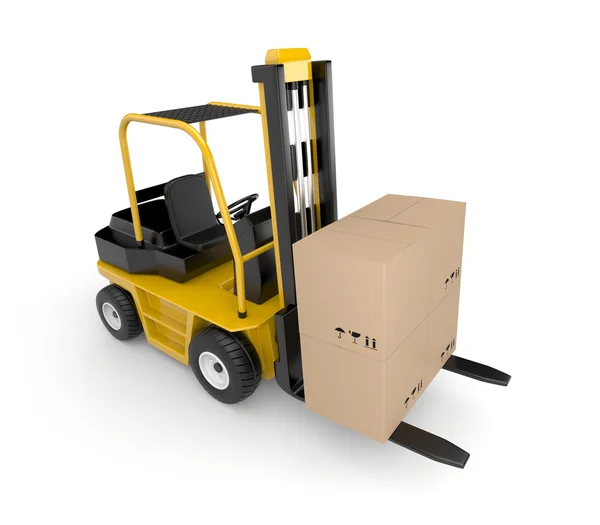 Forklift with cargo — Stock Photo, Image