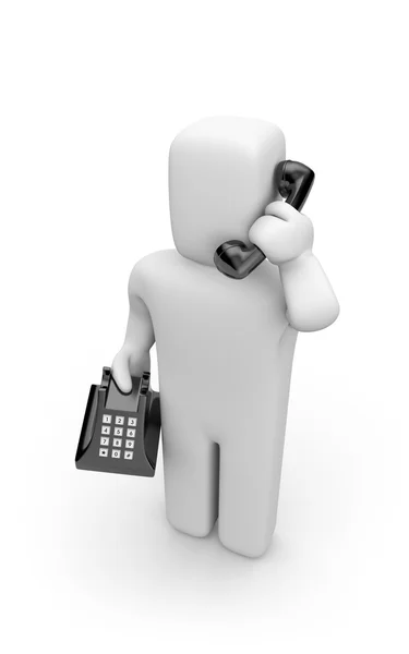 Person speak by phone — Stock Photo, Image