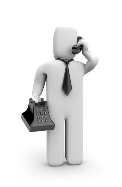 Person tala via telefon — Stockfoto