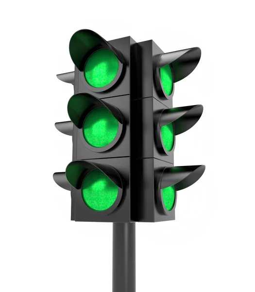 Traffic light. All Green — Stock Photo, Image