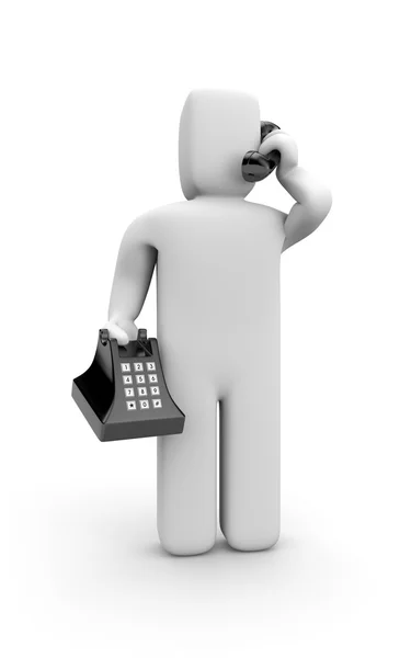 Person speak by phone — Stock Photo, Image