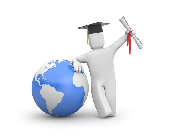 The world is opened for you. Graduate — Stock Photo, Image