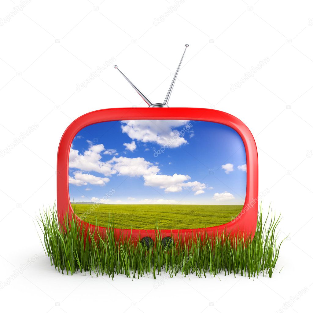 Tv in grass