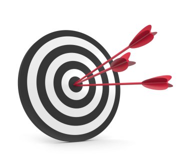 Target with three arrow clipart