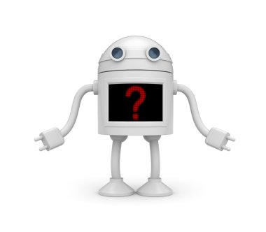 Little robot need you help clipart