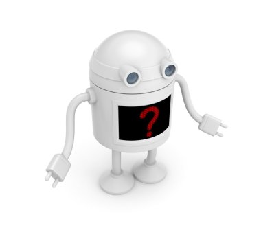 Little robot need you help clipart