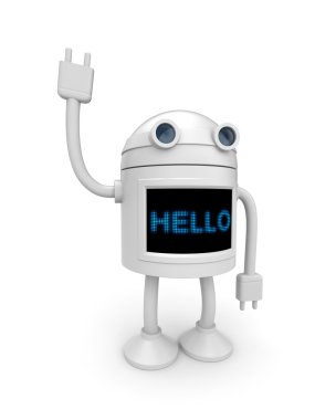 Android say hello! clipart