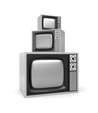 retro tv yığını