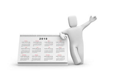 Person with calendar clipart