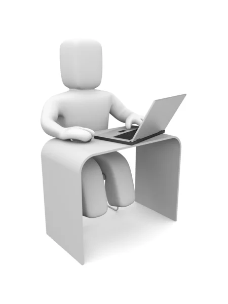 Osoba pracująca na laptopie — Zdjęcie stockowe