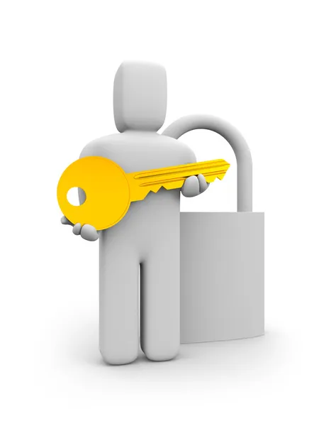 Key from the lock — Stock Photo, Image