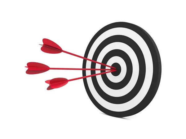 Obiettivo con tre frecce — Foto Stock