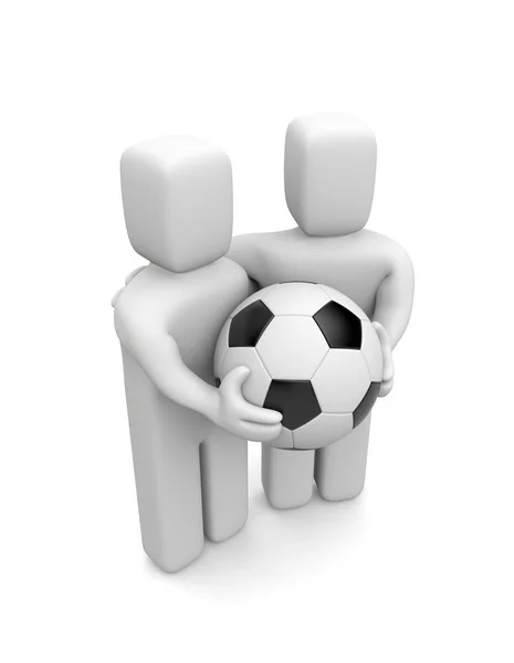 Držte fotbalový míč — Stock fotografie