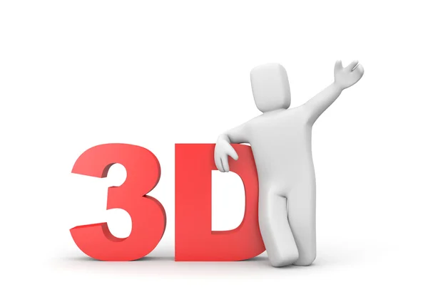Welcome to the 3D — Stock Photo, Image