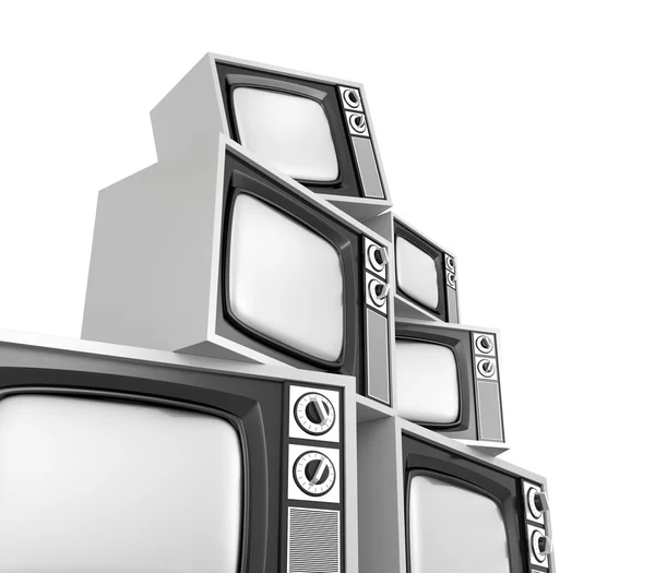 Heap of retro tv — Stock Photo, Image