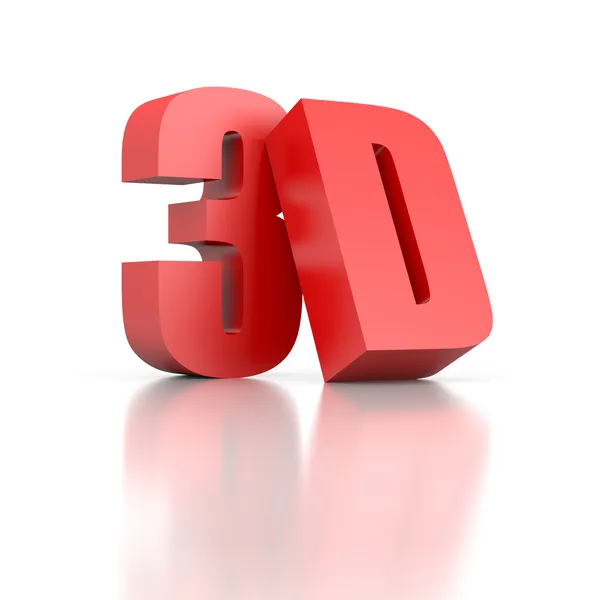 3D с отражением — стоковое фото