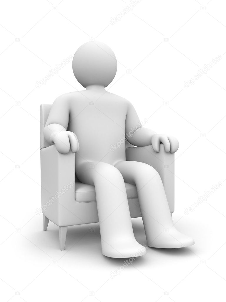 Person resting in armchair. May be look film â Stock Photo Â© Pixelery.com #6580188