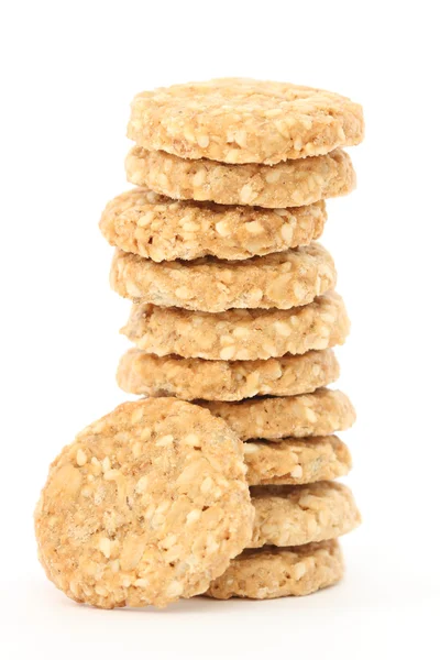 Golden oatmeal cookies — Stock Photo, Image