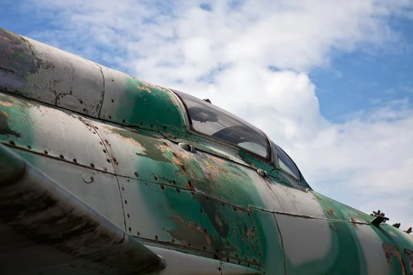 Detalle de aeronaves militares estrechamente obsoletas — Foto de Stock