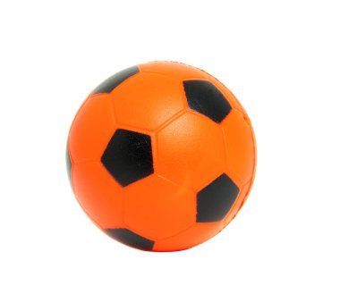 Orange soccer ball clipart