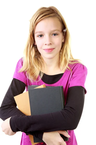 Fiatal lány carry könyvek — Stock Fotó