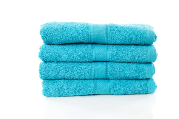 Montón de toallas azules —  Fotos de Stock