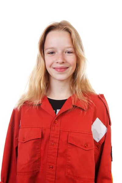 Portrait of Dutch scout girl — Stock Photo, Image