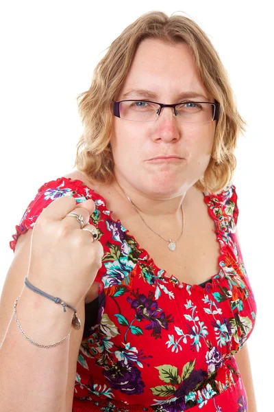 Portrait of angry woman — Stock Photo, Image