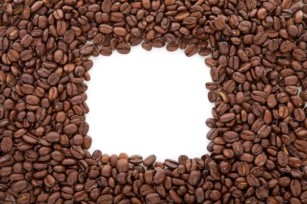 Metin alanı olan kahve çekirdekleri — Stok fotoğraf
